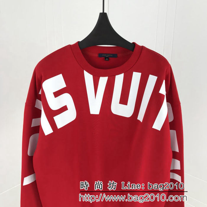 LV路易威登 18FW秋冬新款 插肩logo印花 純棉衛衣 情侶款 ydi1708